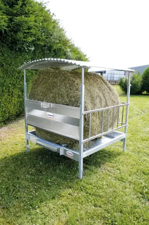 Râtelier balle ronde triporté tout galvanisé pour moutons